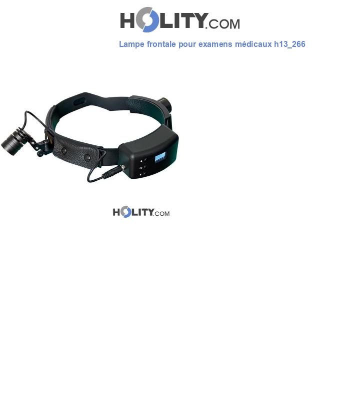 Lampe frontale pour examens médicaux h13_266