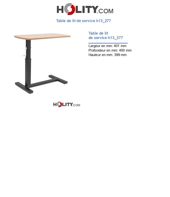 Table de lit de service h13_277