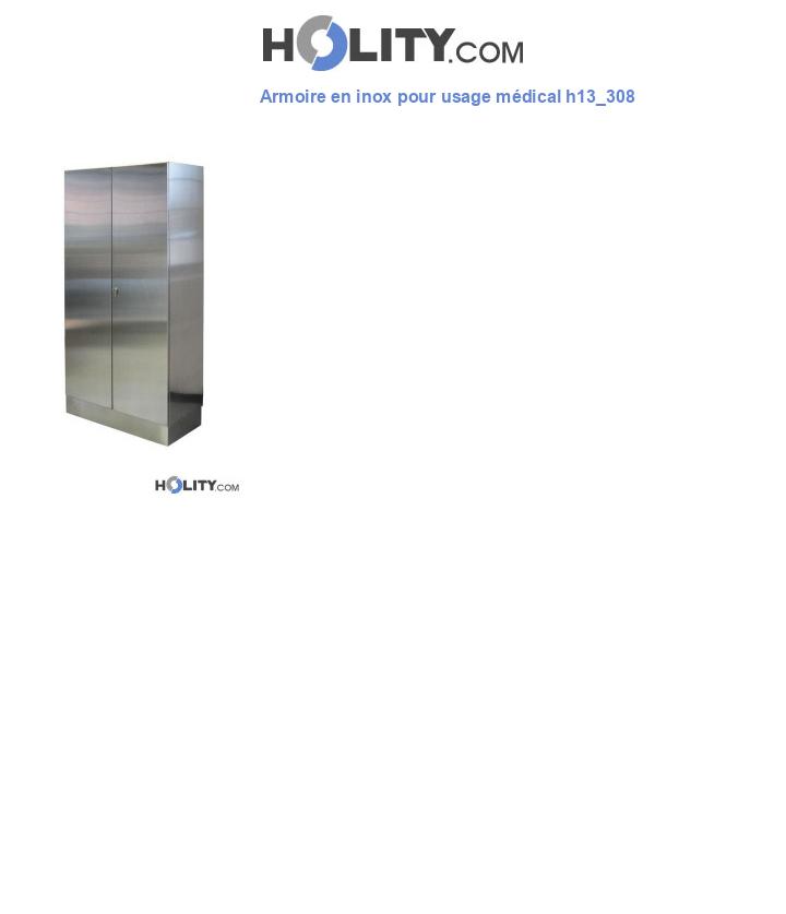 Armoire en inox pour usage médical h13_308