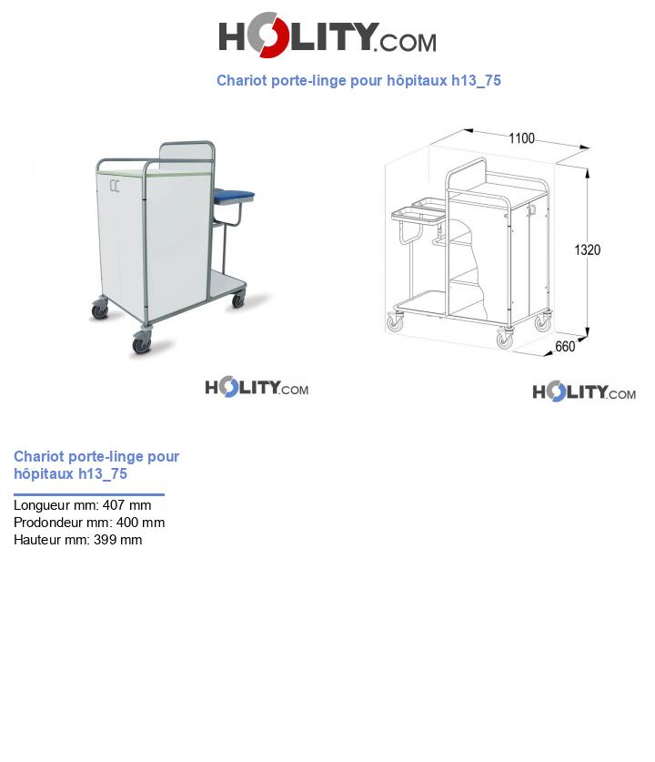 Chariot porte-linge pour hôpitaux h13_75