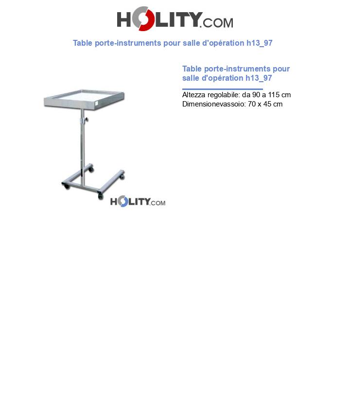 Table porte-instruments pour salle d'opération h13_97