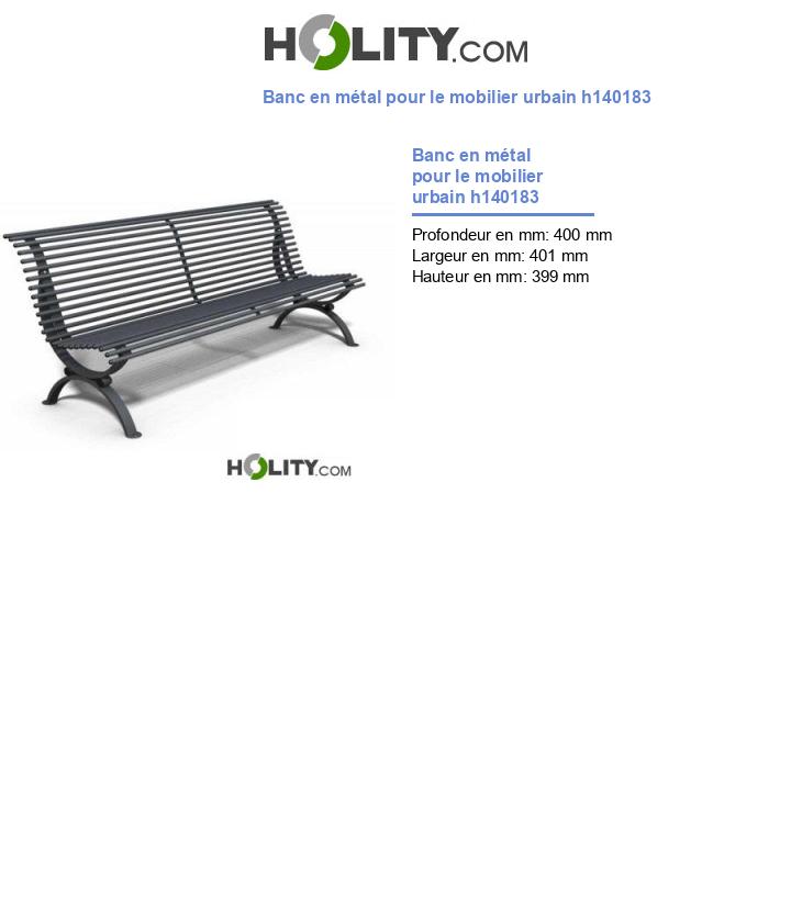 Banc en métal pour le mobilier urbain h140183