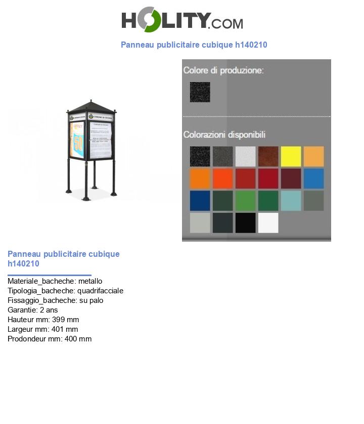 Panneau publicitaire cubique h140210