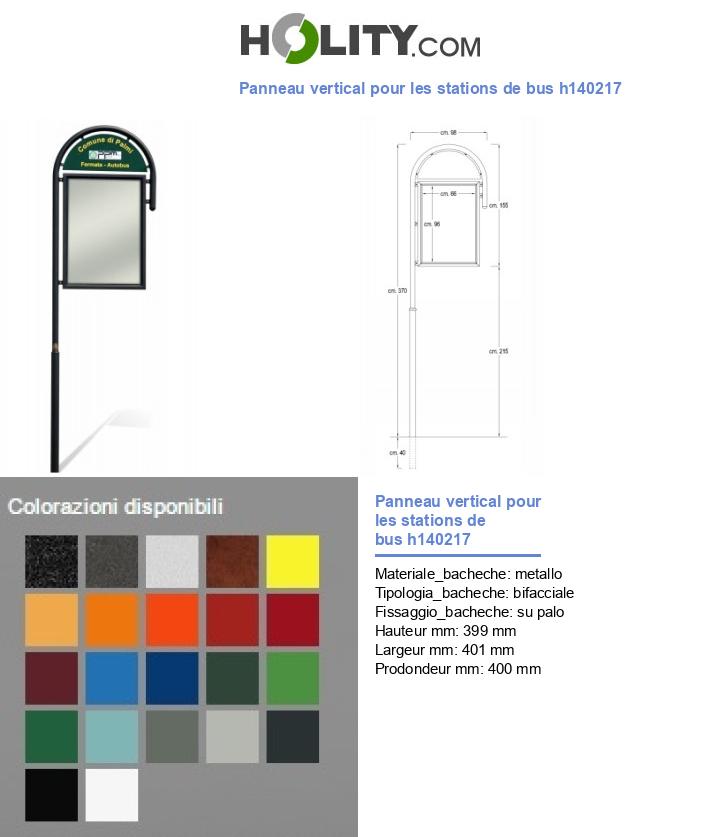 Panneau vertical pour les stations de bus h140217
