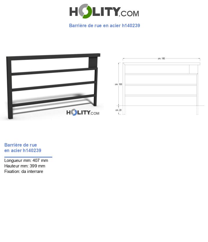 Barrière de rue en acier h140239