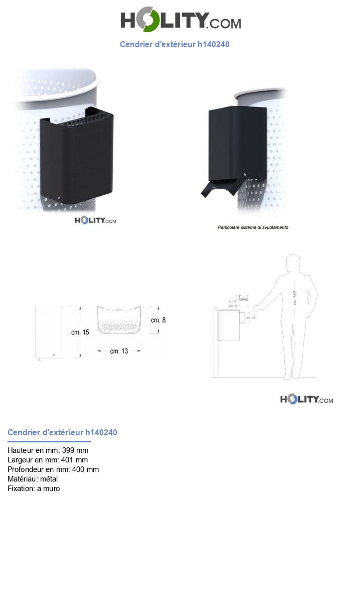Cendrier d'extérieur h140240