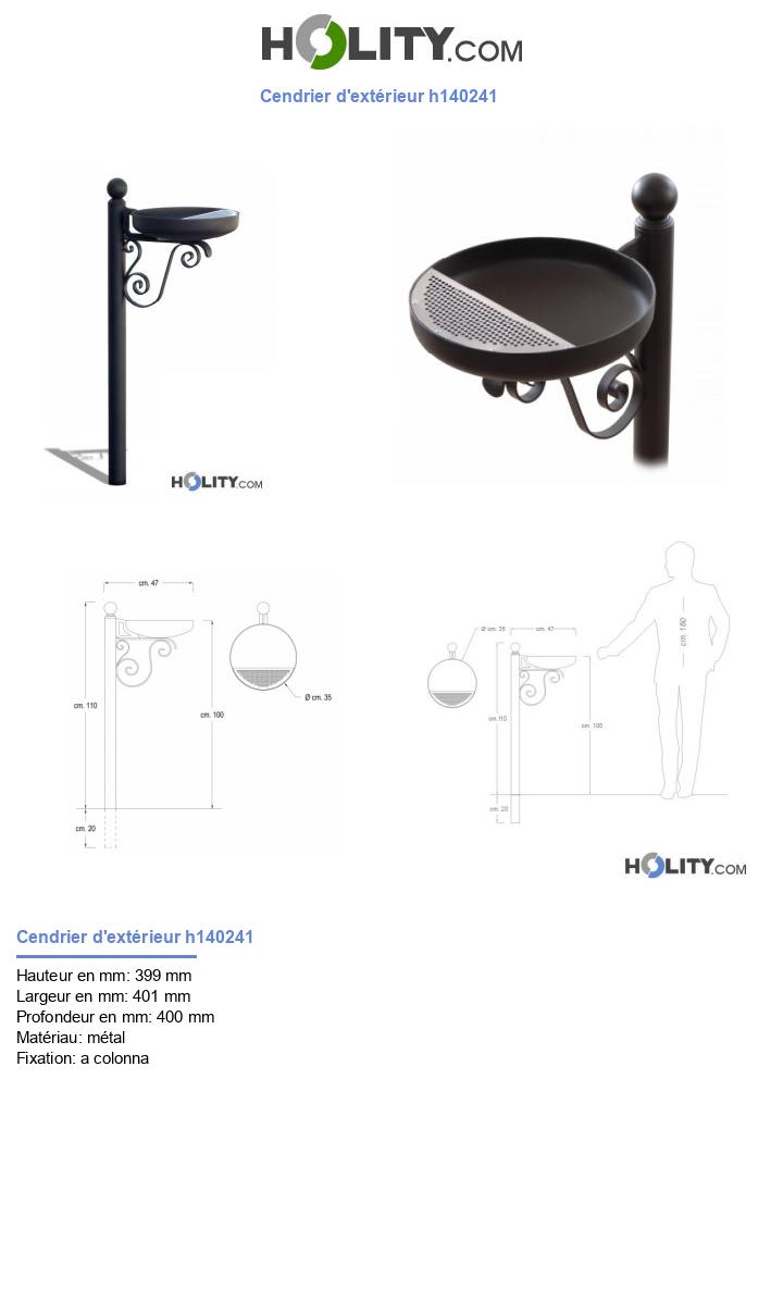 Cendrier d'extérieur h140241