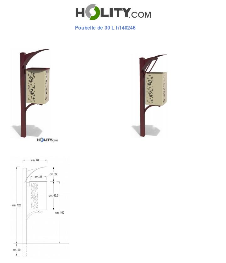 Poubelle de 30 L h140246