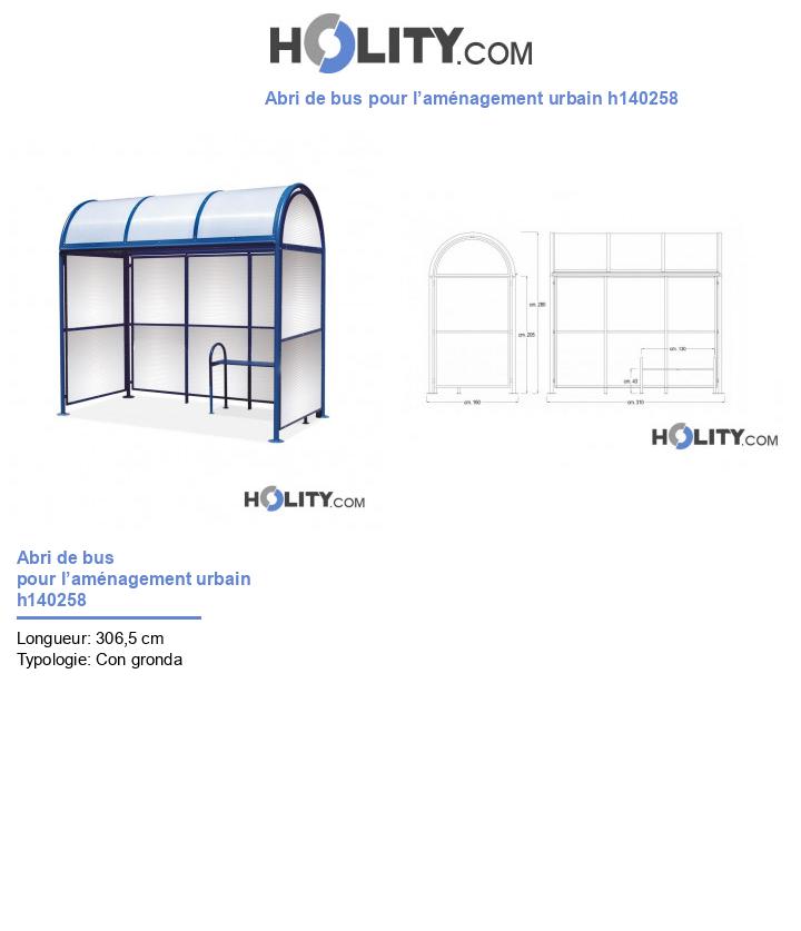 Abri de bus pour l’aménagement urbain h140258