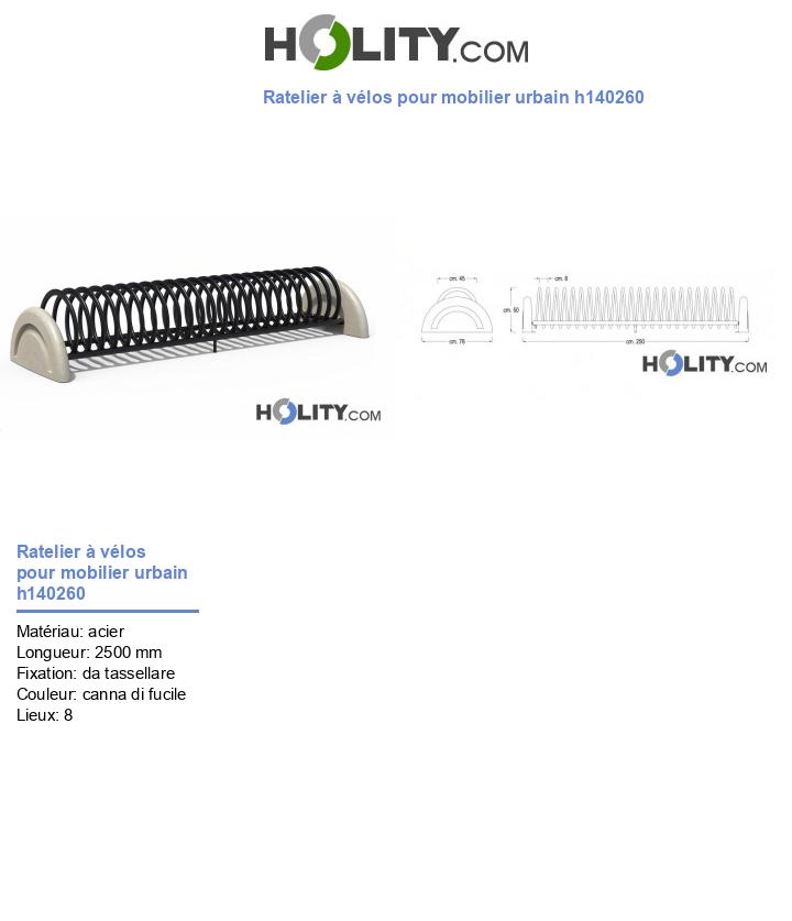 Ratelier à vélos pour mobilier urbain h140260