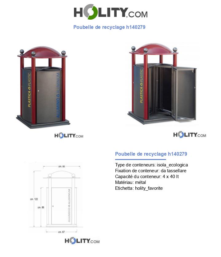 Poubelle de recyclage h140279