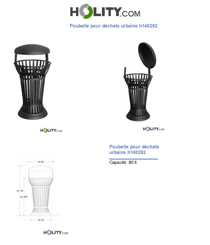 Poubelle pour déchets urbains h140282