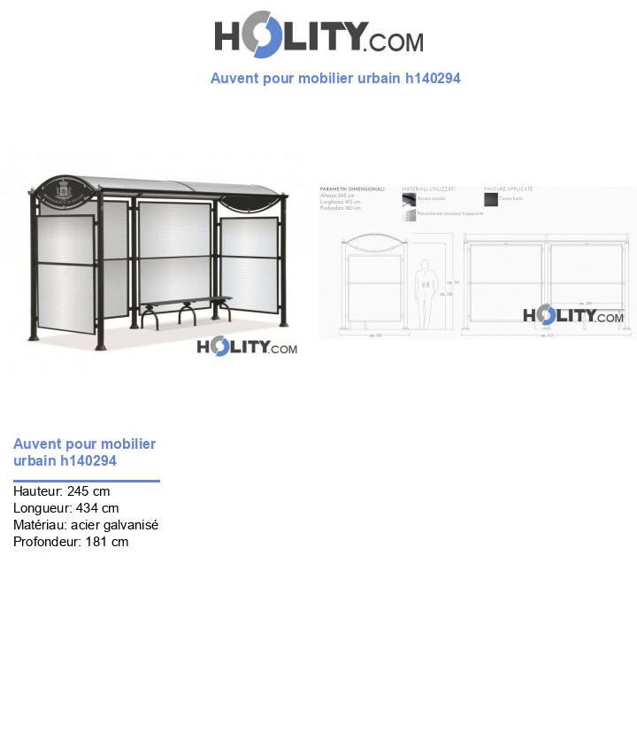 Auvent pour mobilier urbain h140294