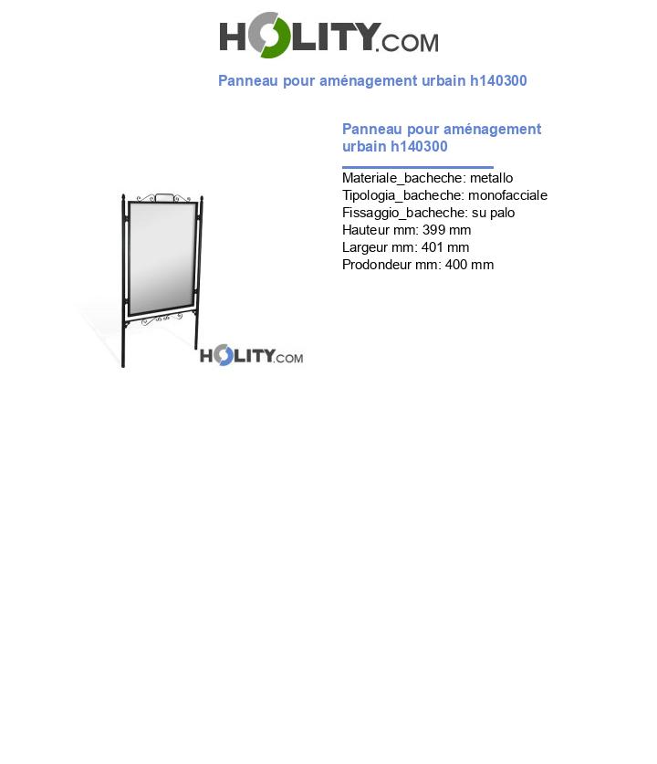 Panneau pour aménagement urbain h140300