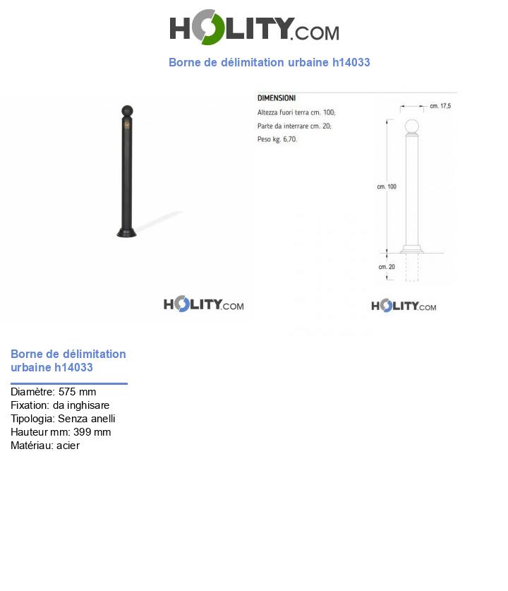 Borne de délimitation urbaine h14033