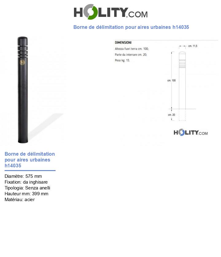 Borne de délimitation pour aires urbaines h14035