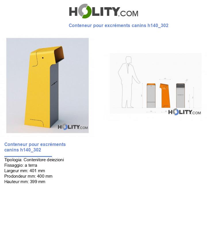 Conteneur pour excréments canins h140_302