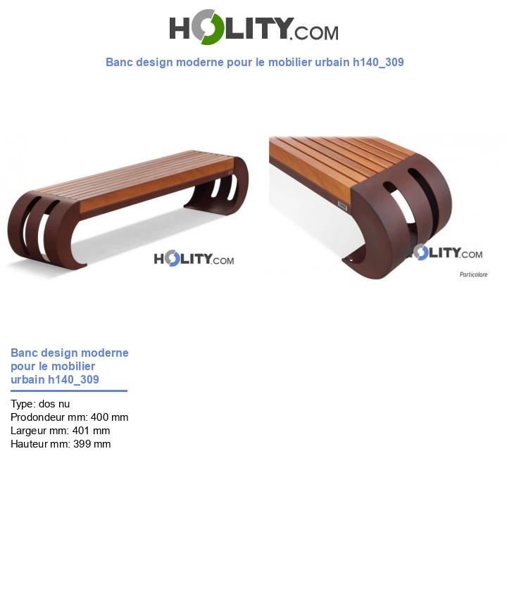 Banc design moderne pour le mobilier urbain h140_309