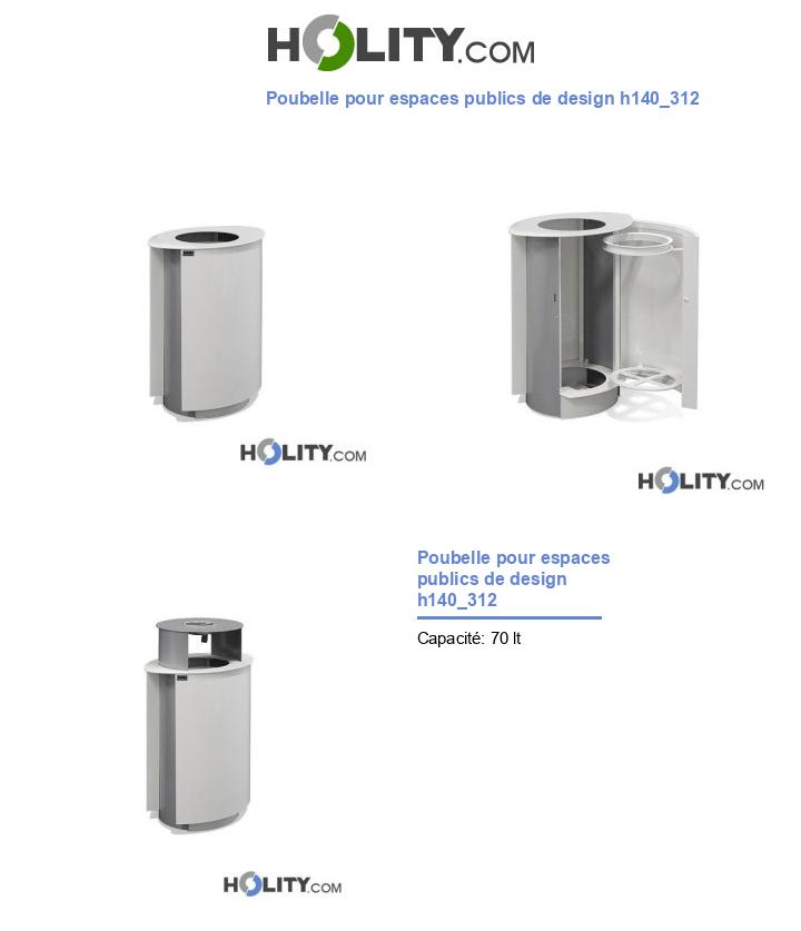 Poubelle pour espaces publics de design h140_312