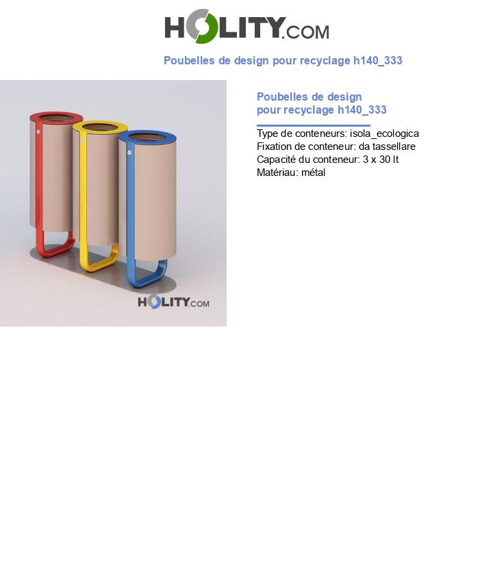 Poubelles de design pour recyclage h140_333