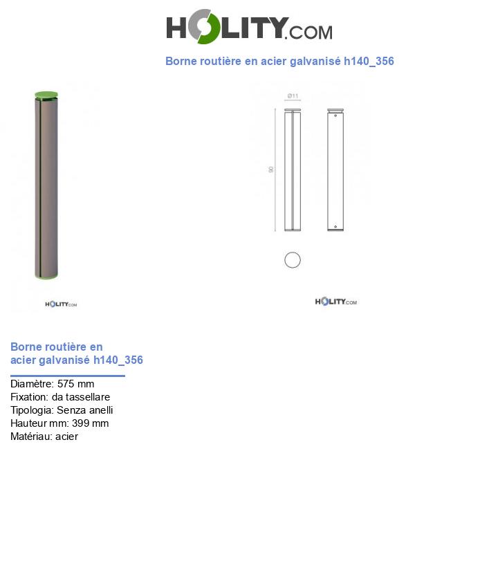 Borne routière en acier galvanisé h140_356