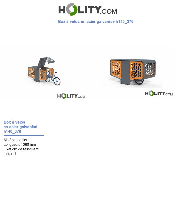 Box à vélos en acier galvanisé h140_376