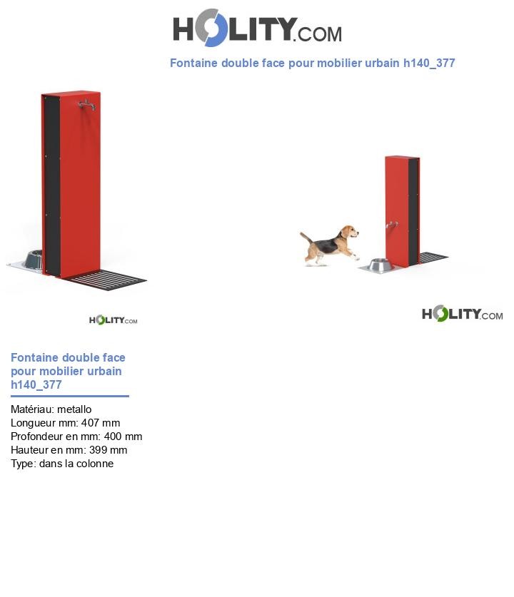 Fontaine double face pour mobilier urbain h140_377