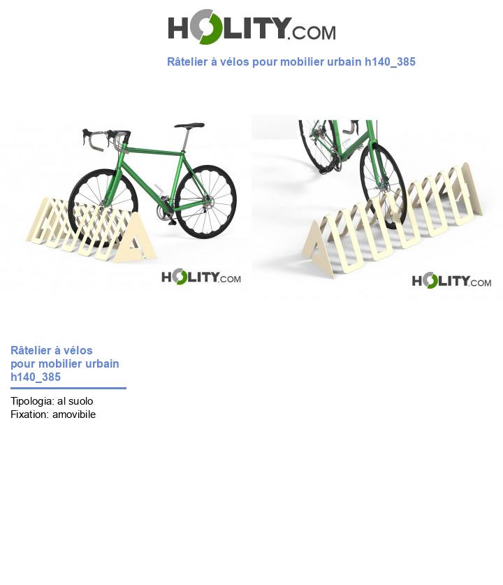 Râtelier à vélos pour mobilier urbain h140_385