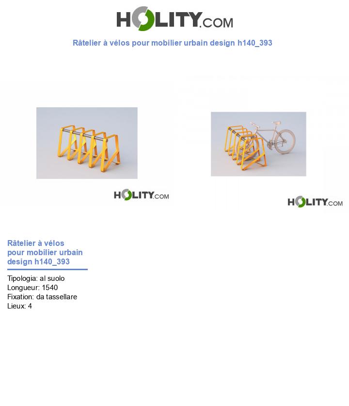 Râtelier à vélos pour mobilier urbain design h140_393