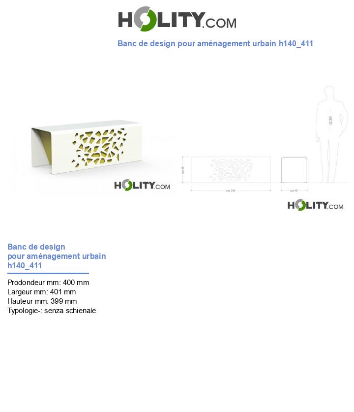 Banc de design pour aménagement urbain h140_411