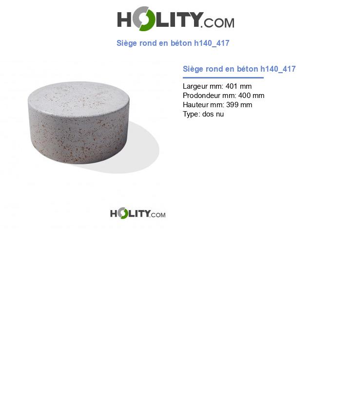 Siège rond en béton h140_417