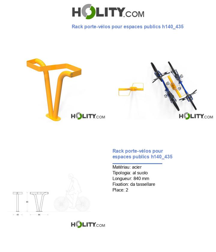 Rack porte-vélos pour espaces publics h140_435