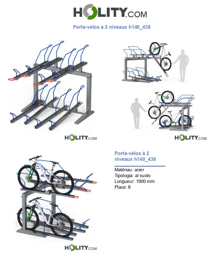 Porte-vélos à 2 niveaux h140_438