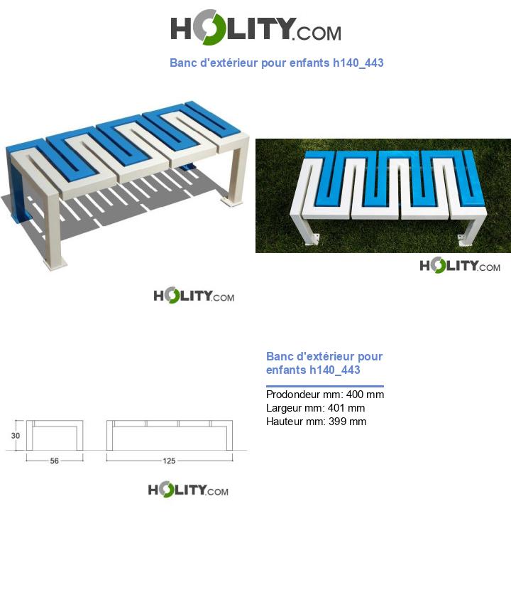 Banc d'extérieur pour enfants h140_443