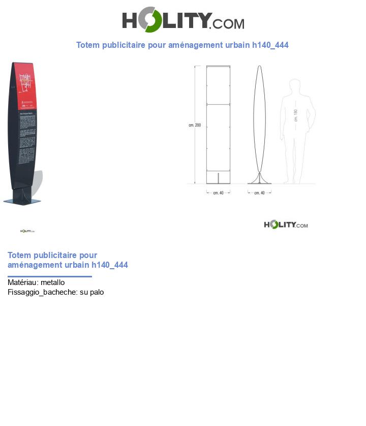 Totem publicitaire pour aménagement urbain h140_444
