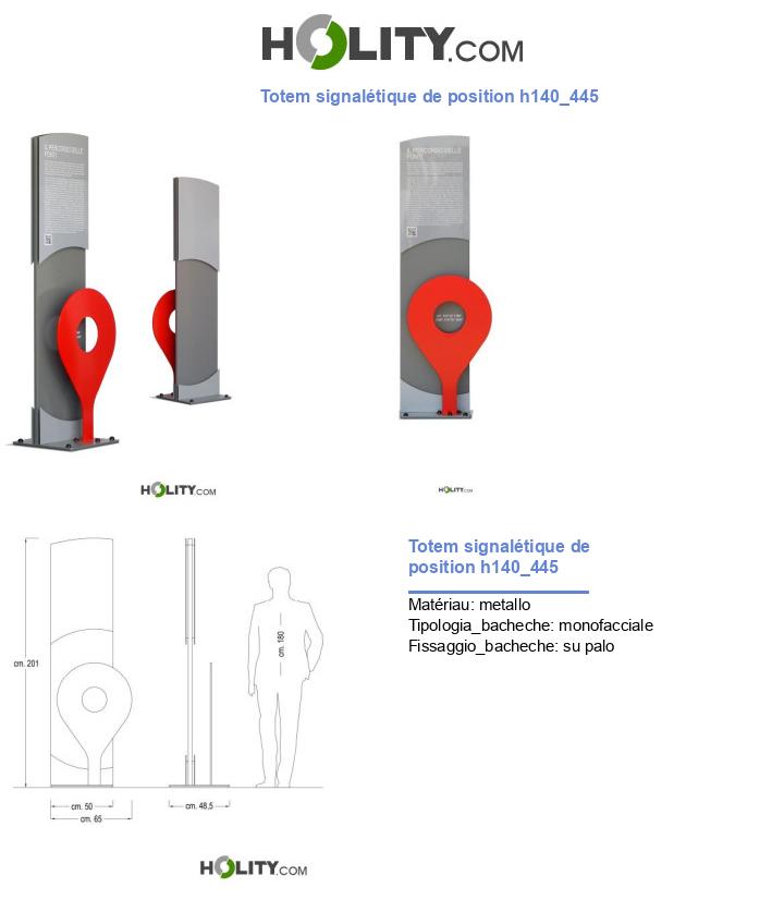 Totem signalétique de position h140_445