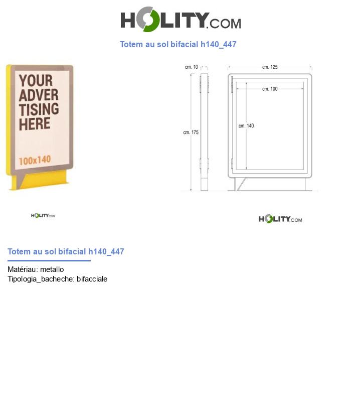 Totem au sol bifacial h140_447