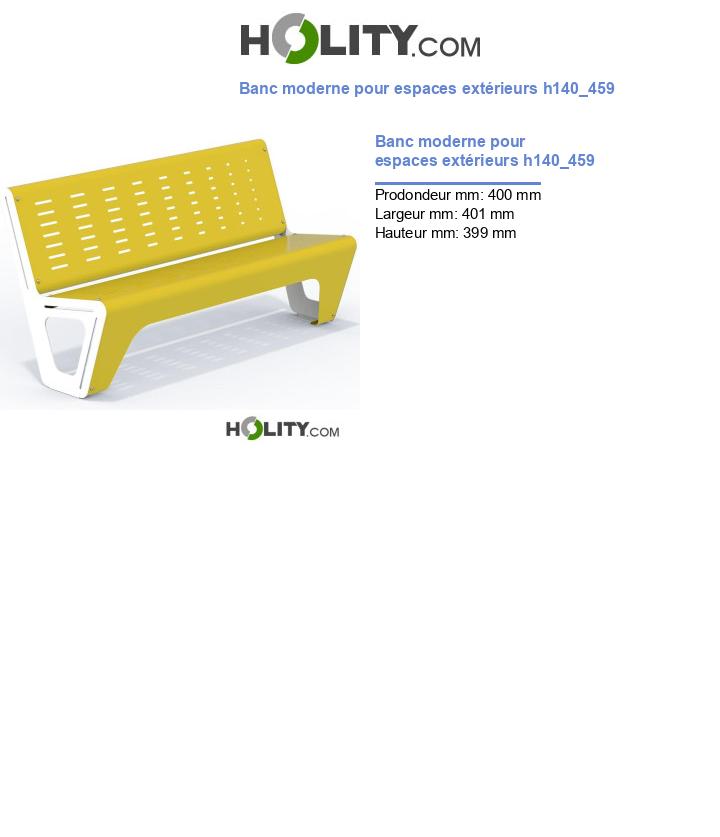 Banc moderne pour espaces extérieurs h140_459