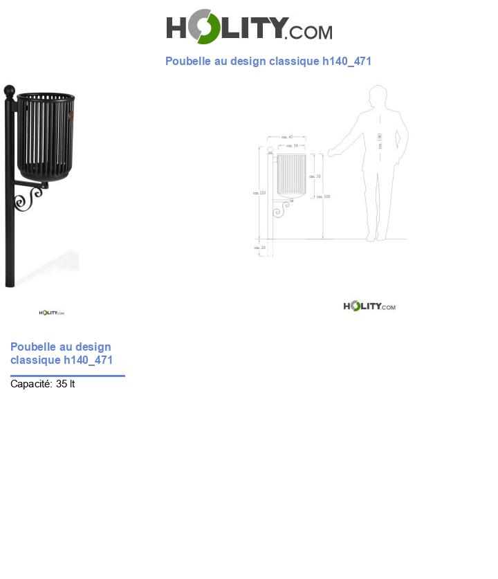 Poubelle au design classique h140_471