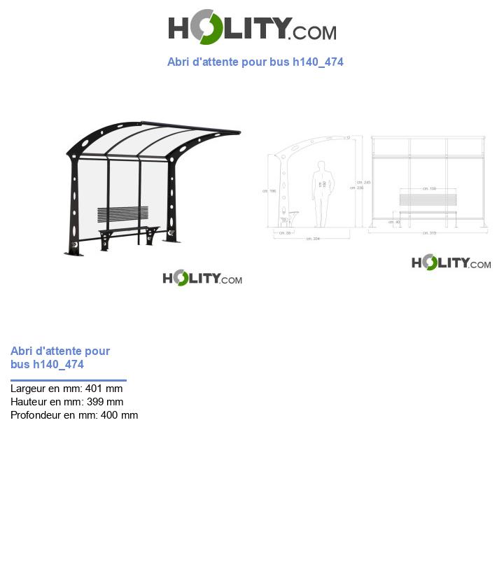 Abri d'attente pour bus h140_474