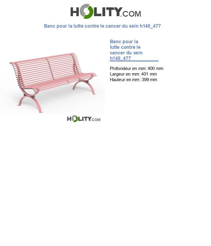 Banc pour la lutte contre le cancer du sein h140_477