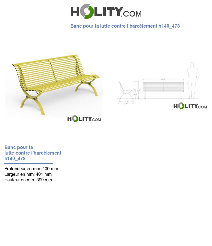 Banc pour la lutte contre l'harcèlement h140_478