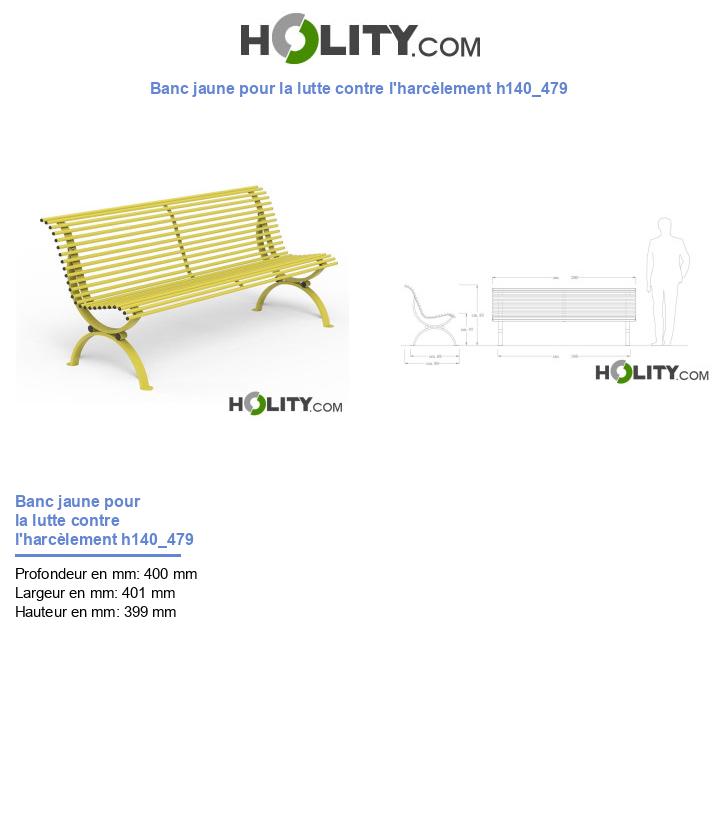 Banc jaune pour la lutte contre l'harcèlement h140_479