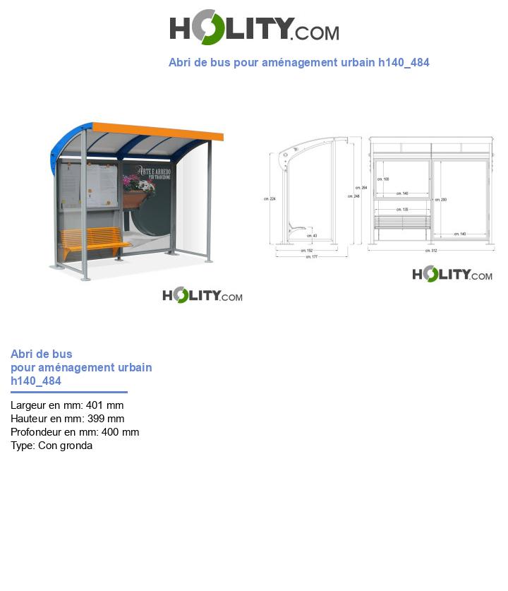 Abri de bus pour aménagement urbain h140_484