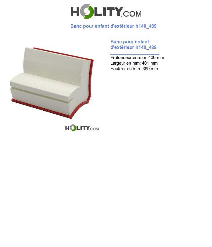 Banc pour enfant d'extérieur h140_489