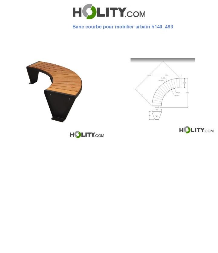 Banc courbe pour mobilier urbain h140_493