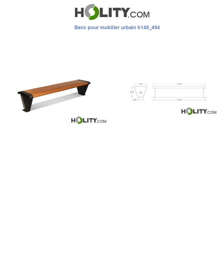 Banc pour mobilier urbain h140_494