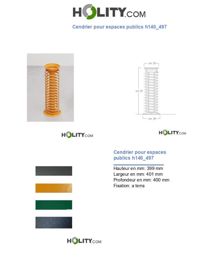 Cendrier pour espaces publics h140_497
