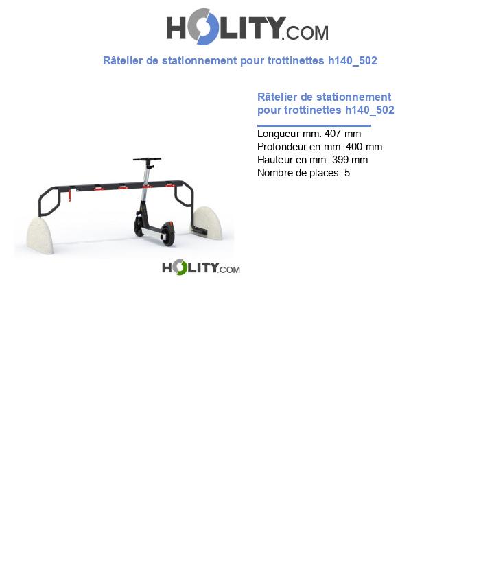 Râtelier de stationnement pour trottinettes h140_502