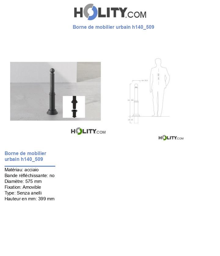 Borne de mobilier urbain h140_509